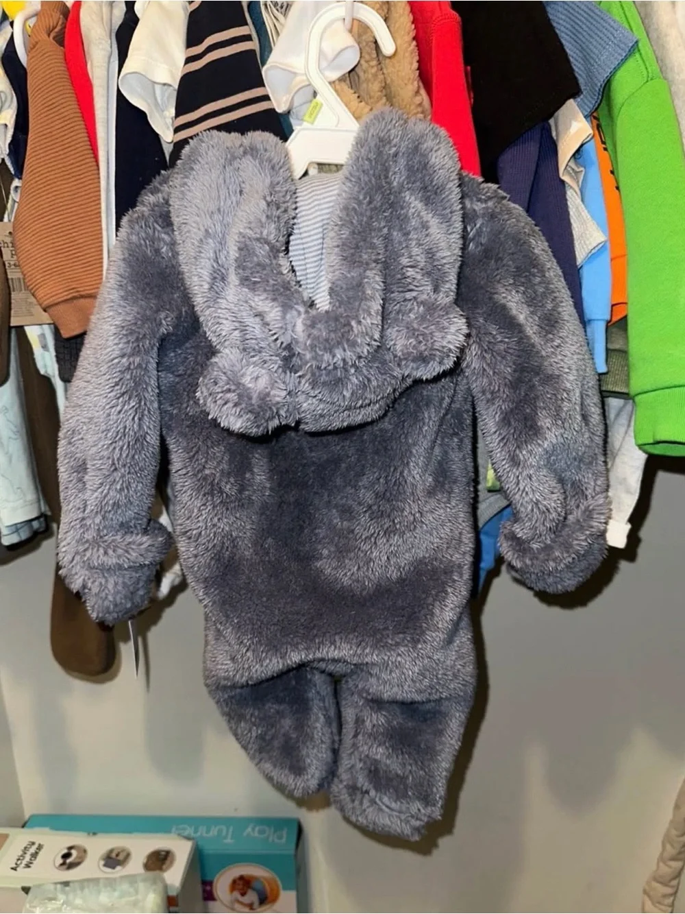 NWT Carter’s Baby Hooded Sherpa Jumpsuit in Blue